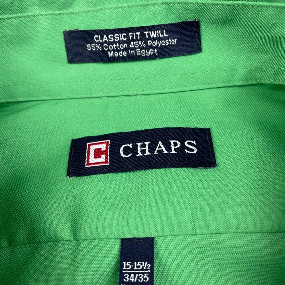 Chaps Classic Fit Twill Long Sleeve Button Down Men's 15-15 1/2 NEW - Picture 6 of 10